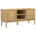 vidaXL TV Stand Floro - Solid Pine Wood, Wax Brown 44.9x16.9x21.7 - Modern Cabinet for Living Room