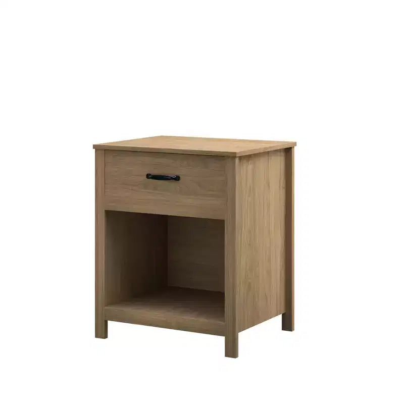 Comodino Minimalista con Cassetto e Ripiano Aperto