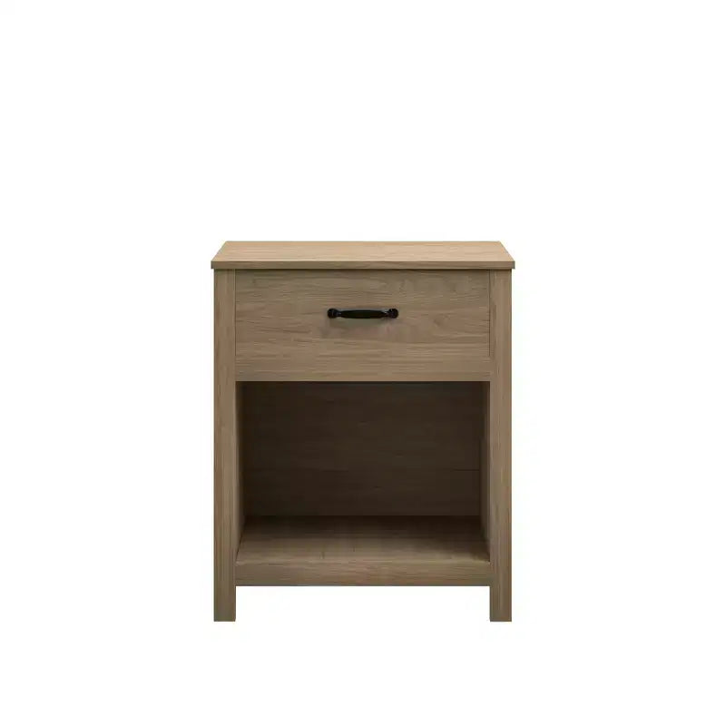Comodino Minimalista con Cassetto e Ripiano Aperto