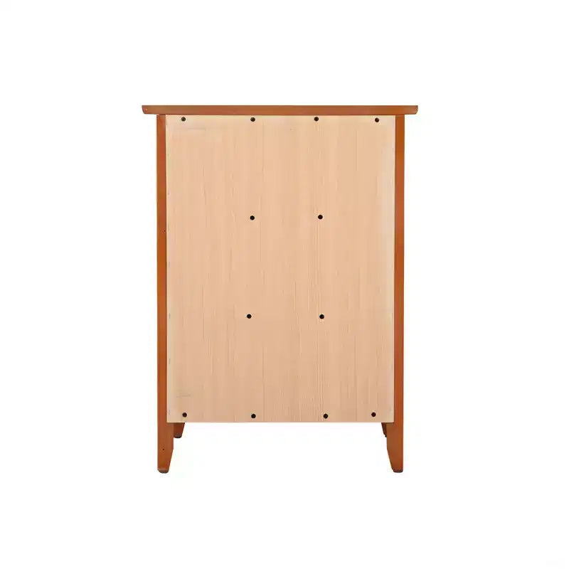 Comodino a 3 cassetti con finitura rovere