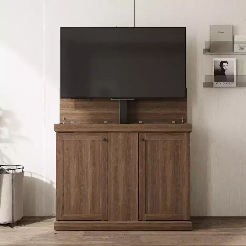 Mobile TV e Gaming con Sollevatore a Scomparsa, Vano Contenitore Integrato e Gestione Cavi