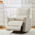 Swivel Rocking Recliner Chair, Manual Recliner Glider with Lumbar Support and Armrest, for Nursery, Living Room, Bedroom