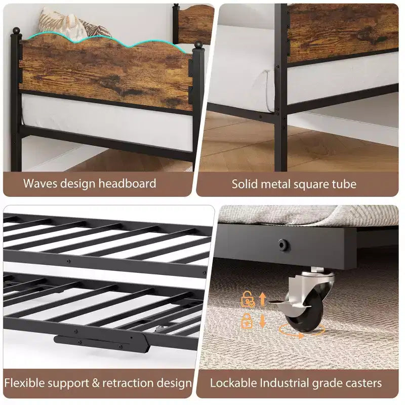 Lettino singolo con letto estraibile