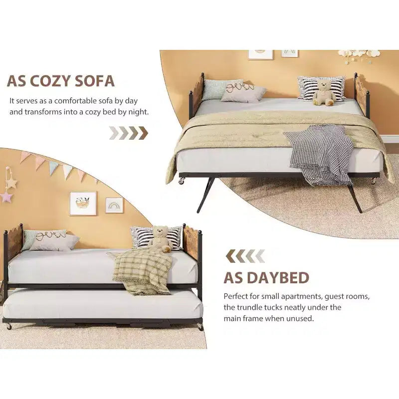 Lettino singolo con letto estraibile