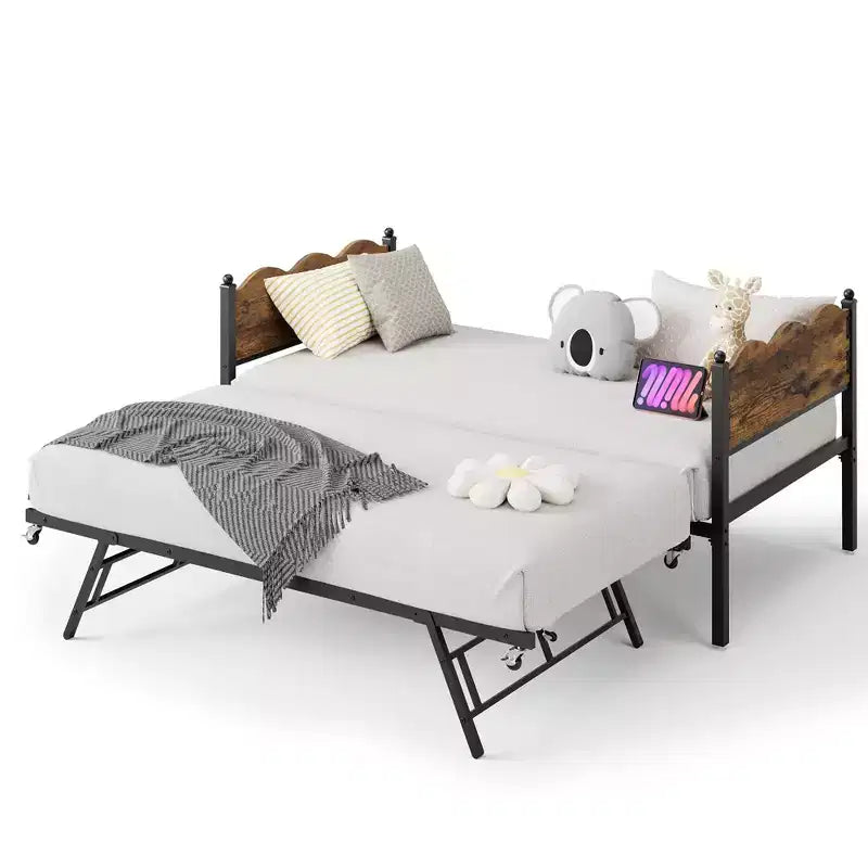 Lettino singolo con letto estraibile