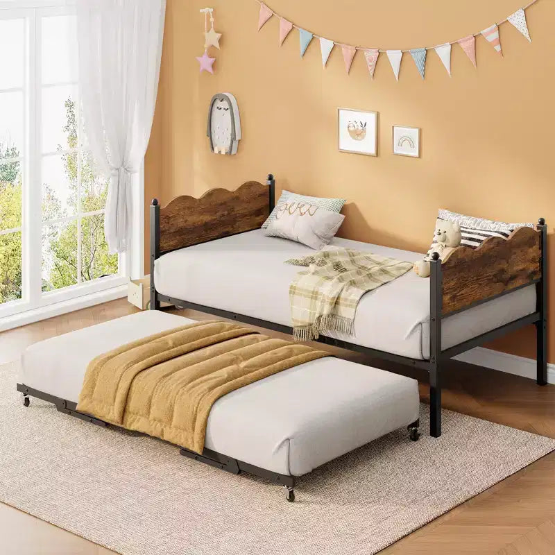 Lettino singolo con letto estraibile
