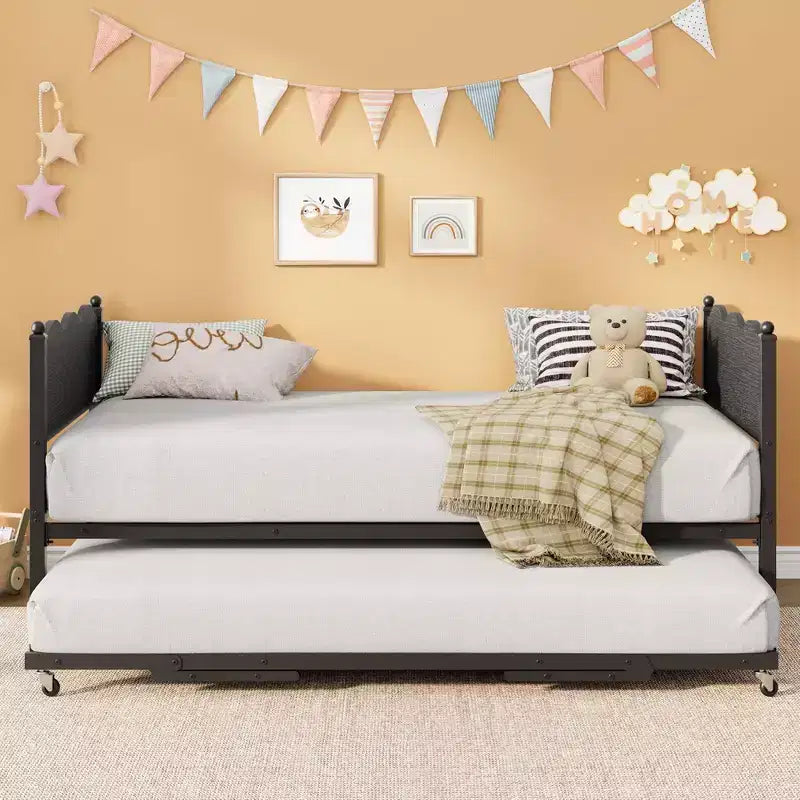 Lettino singolo con letto estraibile
