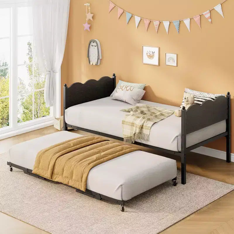 Lettino singolo con letto estraibile
