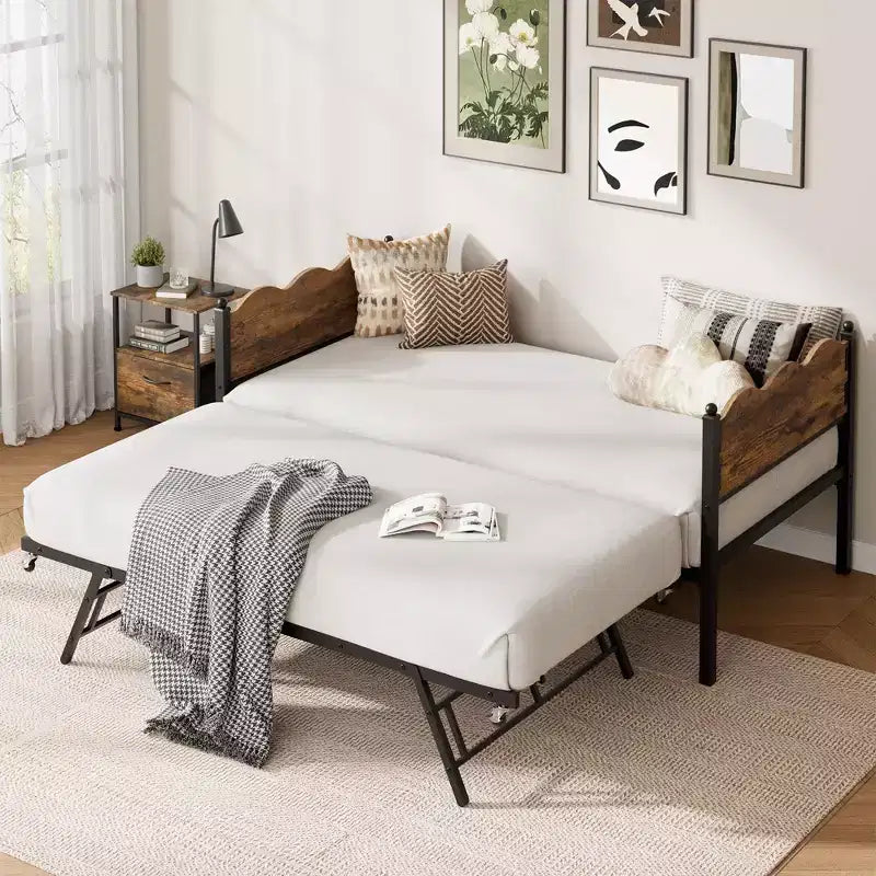 Lettino singolo con letto estraibile