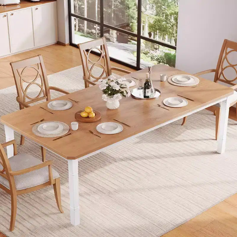 Tavolo da Pranzo Rettangolare con Gambe in Metallo, 200 x 90 cm, Piano in MDF