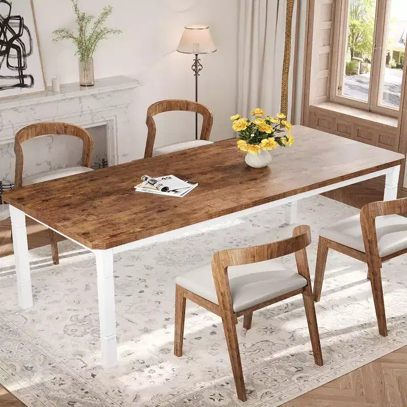 Tavolo da Pranzo Rettangolare con Gambe in Metallo, 200 x 90 cm, Piano in MDF