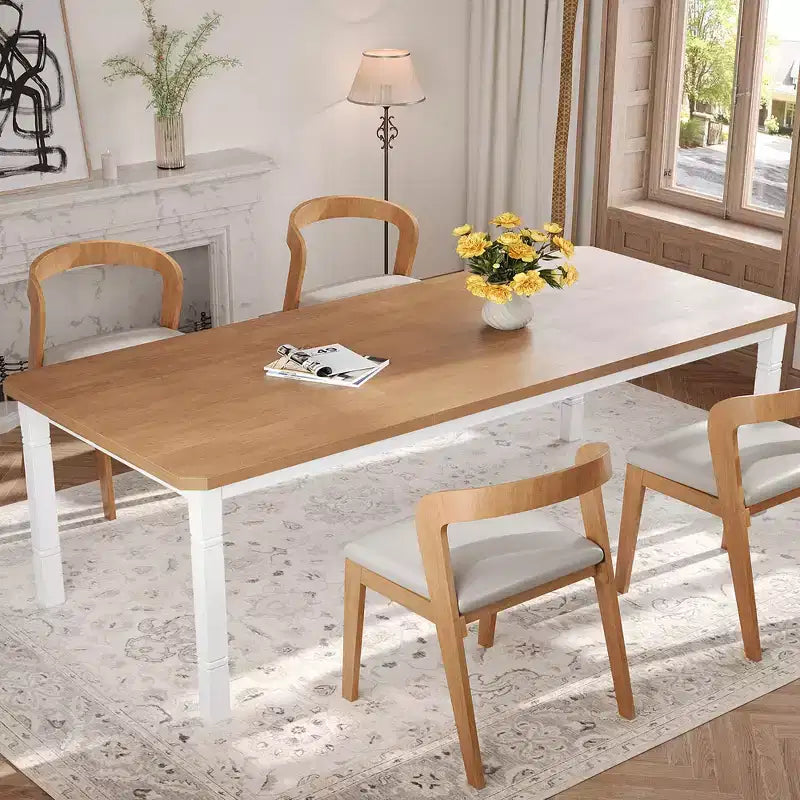 Tavolo da Pranzo Rettangolare con Gambe in Metallo, 200 x 90 cm, Piano in MDF