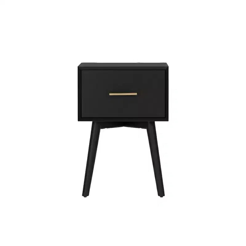 Tavolino con cassetto in legno nero
