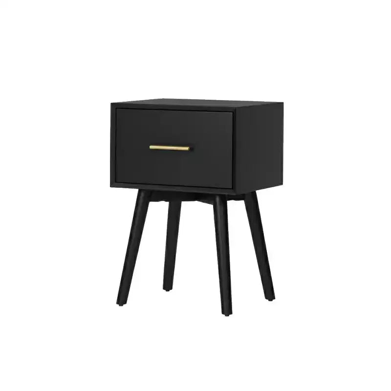 Tavolino con cassetto in legno nero