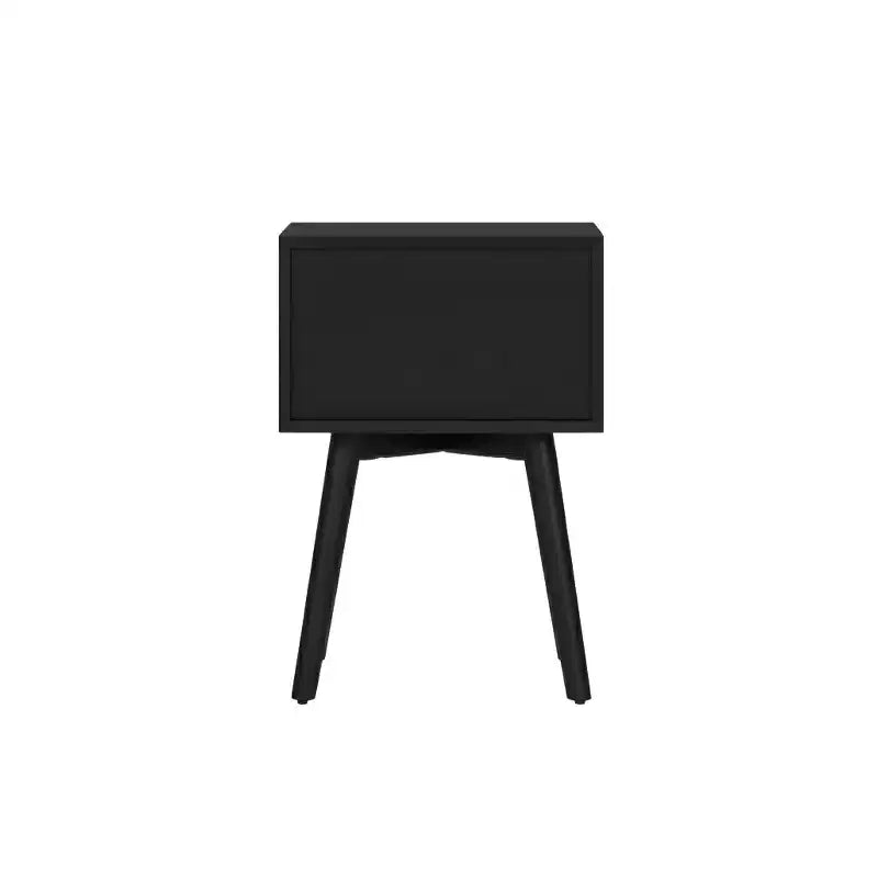Tavolino con cassetto in legno nero
