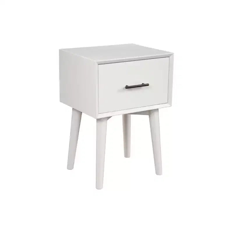 Tavolino bianco con cassetto portaoggetti