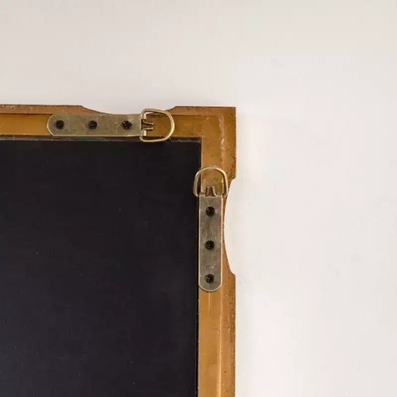 Specchio da parete rettangolare 39,76'' con cornice effetto bambù, oro opaco