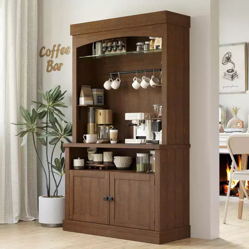 Mobiletto per coffee bar alto 183 cm con luci a LED