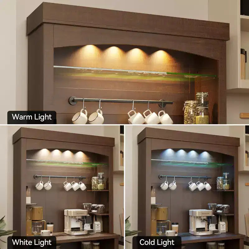 Mobiletto per coffee bar alto 183 cm con luci a LED