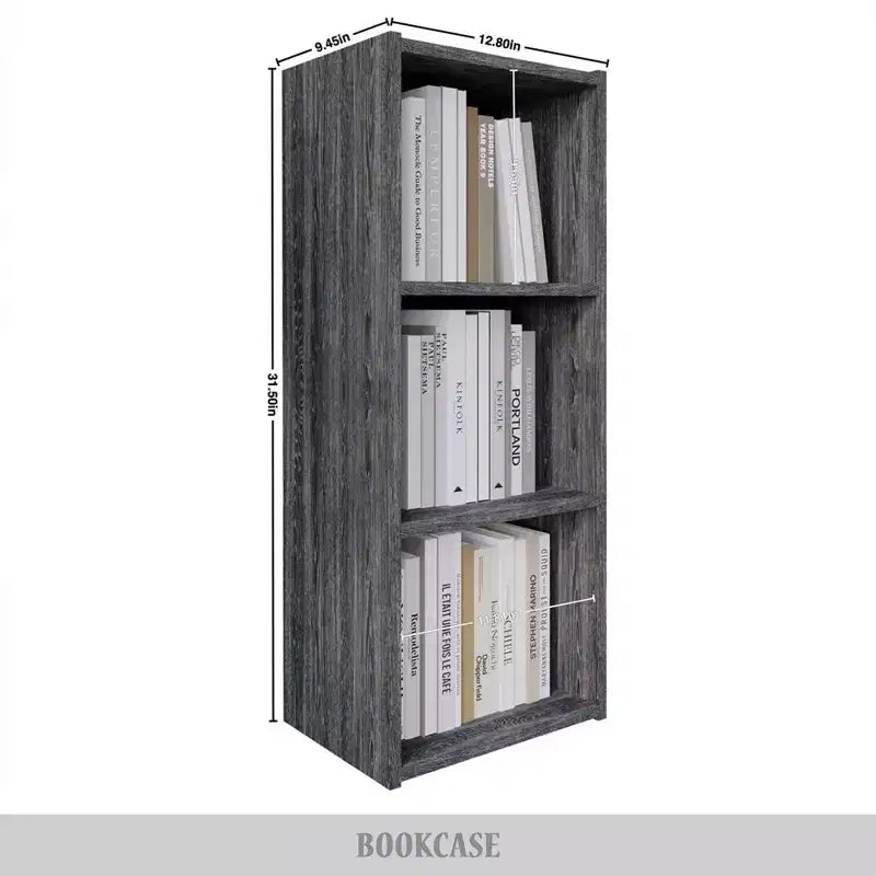 Libreria a 3 scomparti da 31,5 pollici