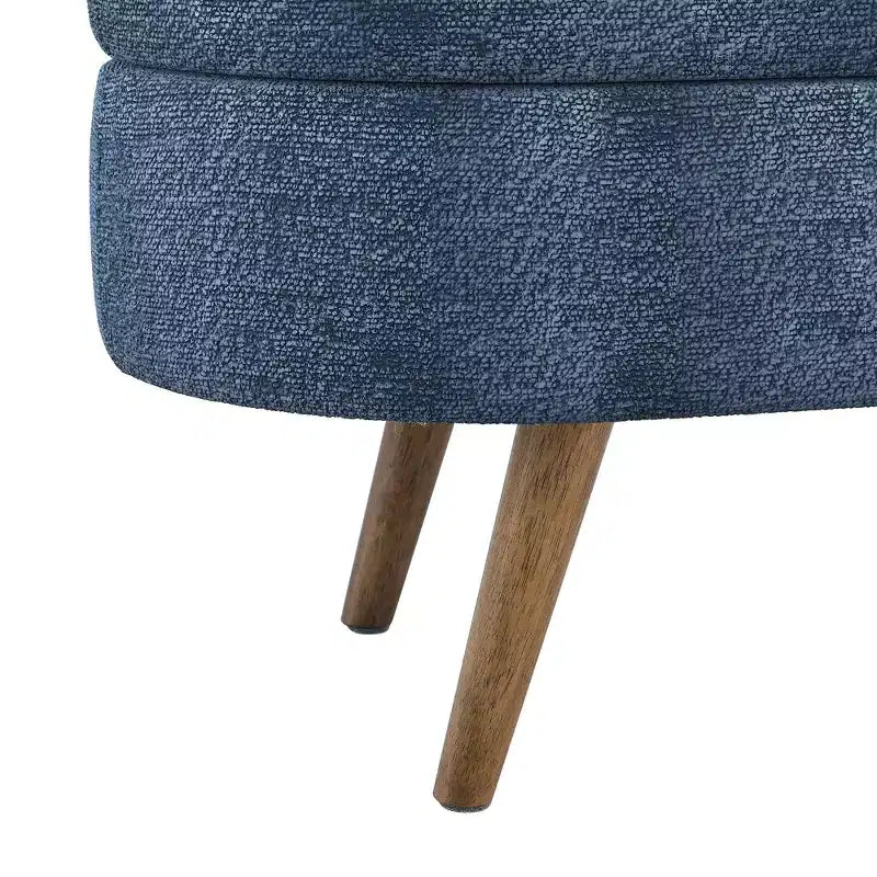 Panca Pouf Contenitore in Legno con Sedile Imbottito
