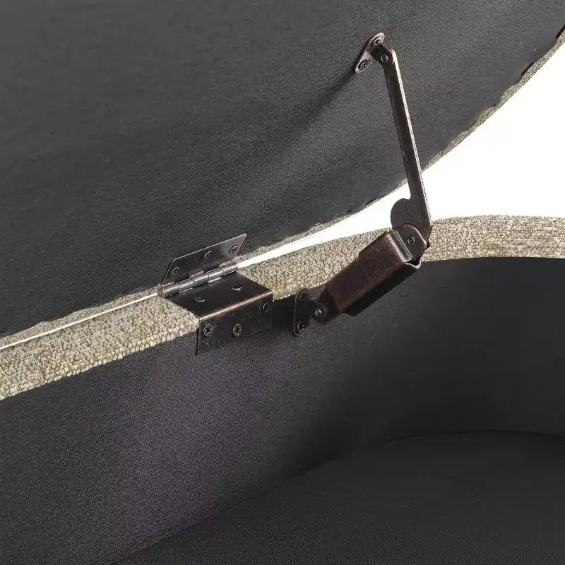 Panca Pouf Contenitore in Legno con Sedile Imbottito
