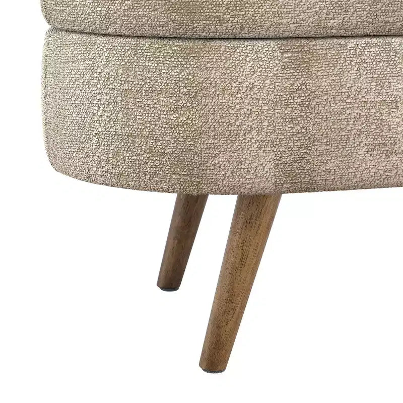 Panca Pouf Contenitore in Legno con Sedile Imbottito