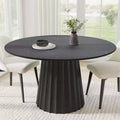 Dovelina Modern Round Dining Table Wood Kitchen Table